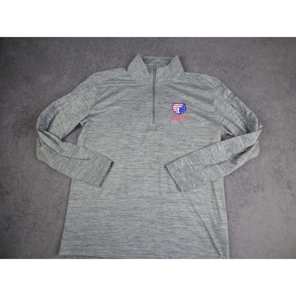 Fanatics Memphis Grizzlies Mens Large Gray‎ Space Dye Quarter Zip Pullover NBA